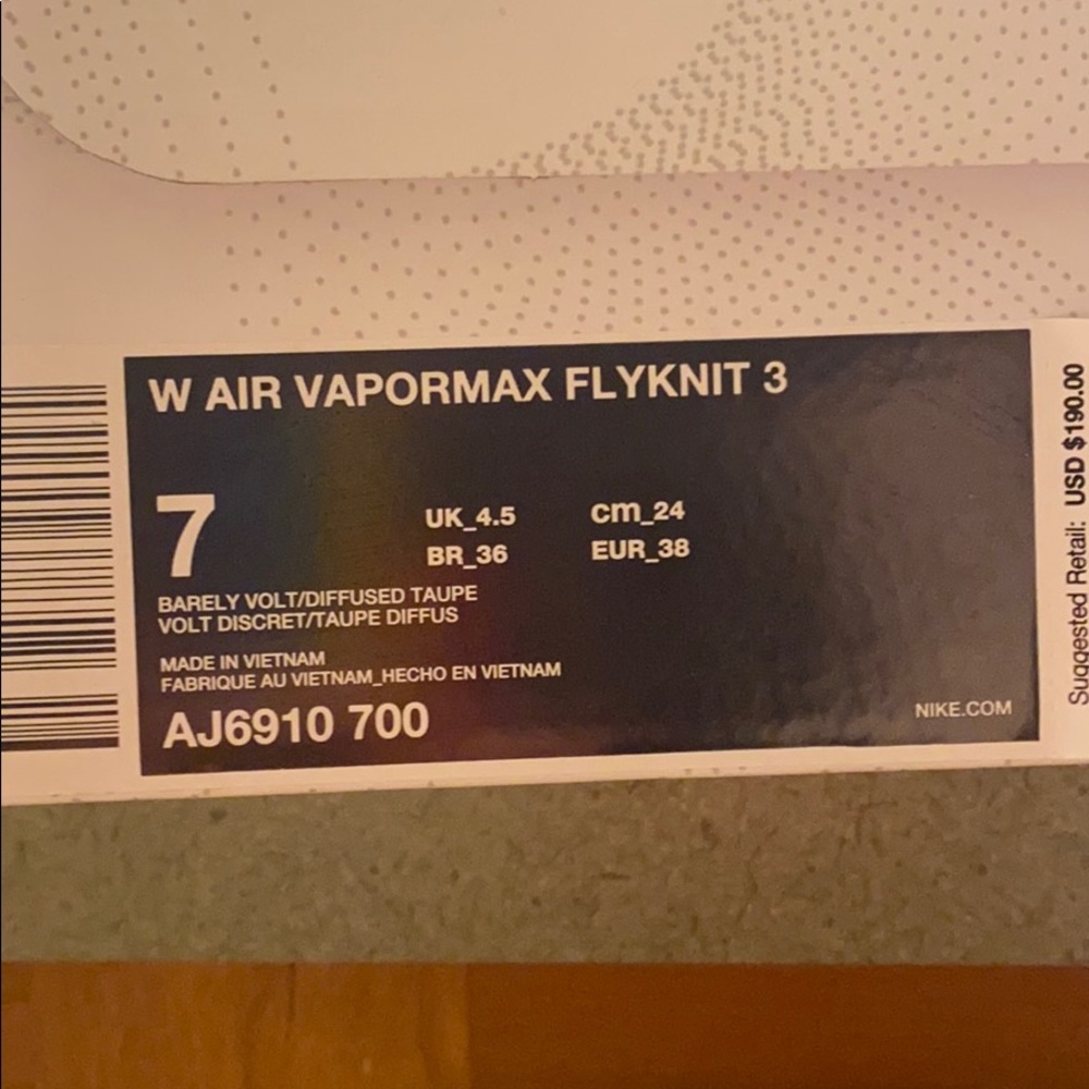 Air Vapormax Flyknit 3 size women’s 7 - Picture 1 of 5